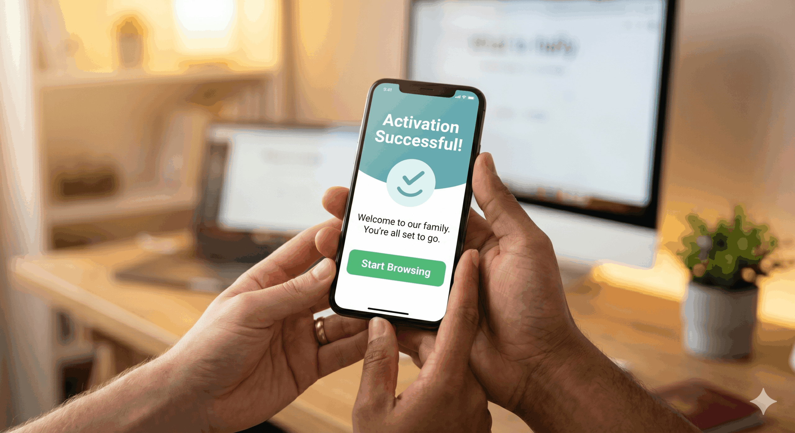 A beginner successfully activating a free eSIM on their smartphone.